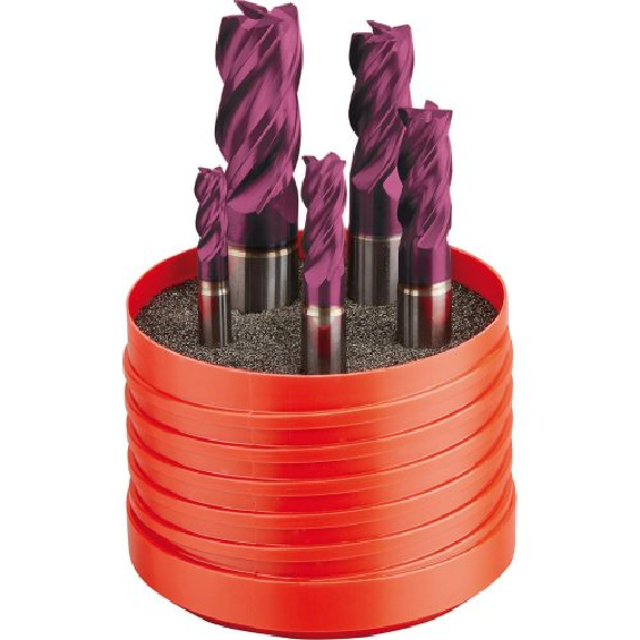 Fraise haute performance en carbure monobloc Format GT 35/38 degrés HPC Set 6-16EF Z4 UNI-Lire la description