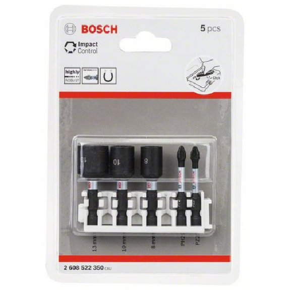 Schrauberbit- und Steckschlüssel-Set Impact Control, 5-teilig-Beschreibung lesen