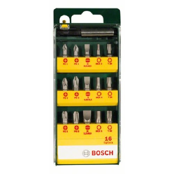 Schrauberbit-Set, 16-teilig Schrauberbit-Set, 16-teilig-Beschreibung lesen