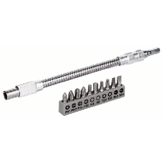 Bit Set, 11-teilig, mit flexibler Verlängerung aus Metall, 200 mm-Beschreibung lesen