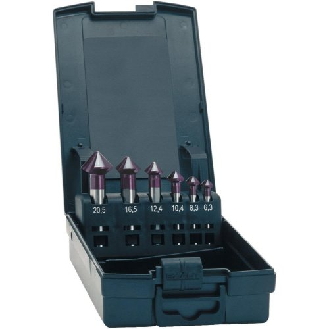 Kegelsenker-Set Advanced TIALN Form C CBN geschliffen 90Grad 6,3-25,0mm EXACT-Beschreibung lesen