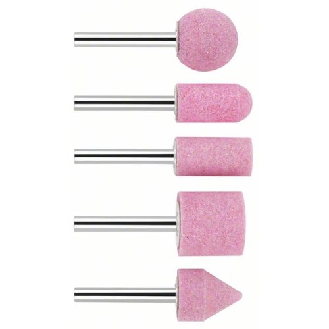 Schleifstift-Set, 5-teilig, 6 mm, 60, 25, 15, 15, 25, 20 x 24, 30, 30, 25, 25 mm-Beschreibung lesen