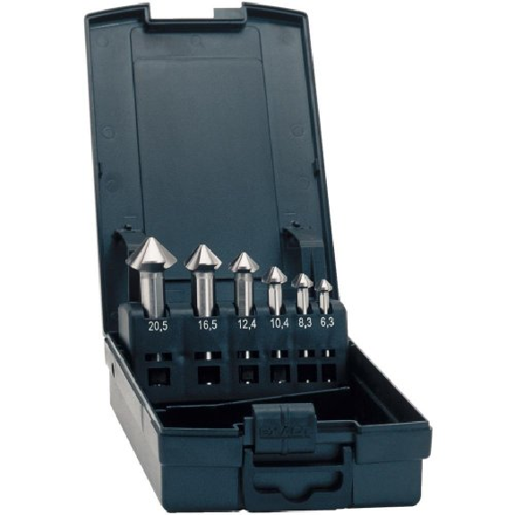 Kegelsenker-Set Advanced DIN335 Form C 90Grad CBN geschliffen 6,3-25,0mm EXACT Kegelsenker-Set Advanced DIN335 Form C 90Grad CBN geschliffen 6,3-25,0mm EXACT-Beschreibung lesen