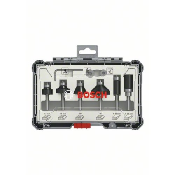 Rand- und Kantenfräser-Set, 6-mm-Schaft, 6-teilig Rand- und Kantenfräser-Set, 6-mm-Schaft, 6-teilig-Beschreibung lesen