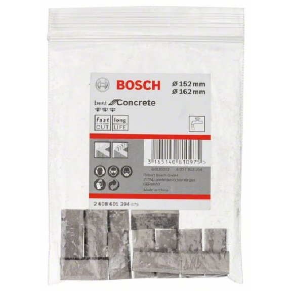 Segmente für Diamantbohrkronen 1 1/4" UNC Best for Concrete 12, 162 mm, 12-Beschreibung lesen