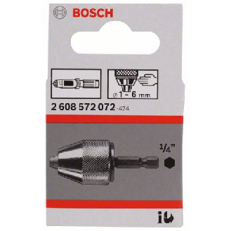 Schnellspannbohrfutter bis 10 mm, 1 bis 6 mm, 1/4" - Außensechskantschaft-Beschreibung lesen