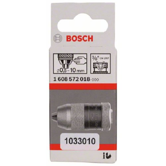 Schnellspannbohrfutter bis 10 mm, 0,5 bis 10 mm, 3/8" bis 24-Beschreibung lesen