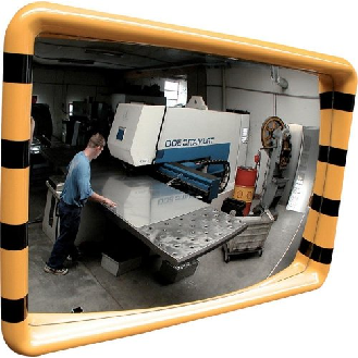 Industriespiegel gelb/schwarz 30x50 cm-Beschreibung lesen