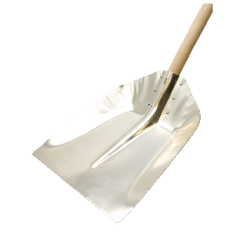 Randschaufel aus Leichtmetall, Blattgröße 380 x 380 mm-Beschreibung lesen