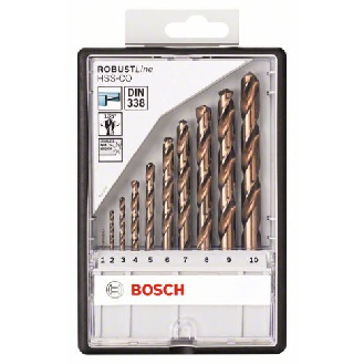Metallbohrer-Set Robust Line HSS-Co, DIN 135, 135°, 10-teilig, 1 - 10 mm-Beschreibung lesen