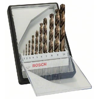 Metallbohrer-Set Robust Line HSS-Co, DIN 135, 135°, 10-teilig, 1 - 10 mm-Beschreibung lesen