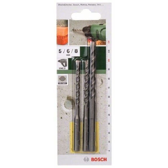 Betonbohrer-Set SDS-Quick, 3-teilig, 5 - 8 mm-Beschreibung lesen