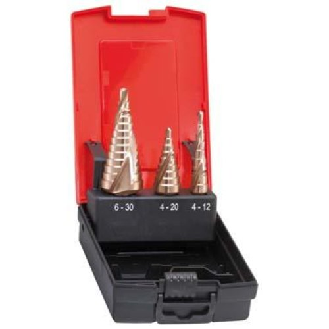 Universal-Stufenbohrer HSS Satz spiralgenutet 4 -30,00mm-Beschreibung lesen