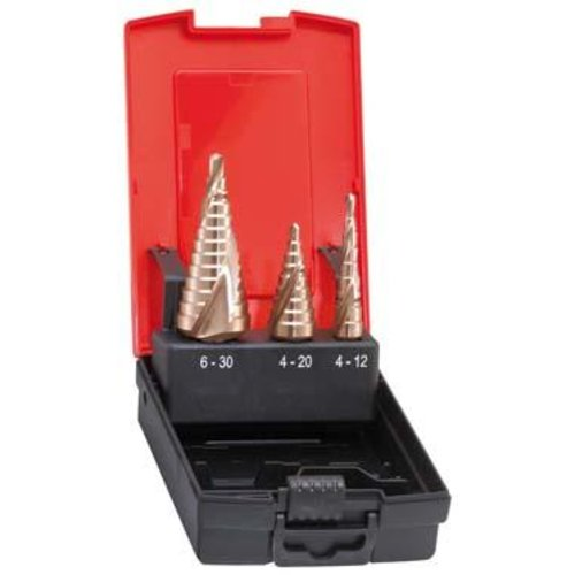 Universal-Stufenbohrer HSS Satz spiralgenutet 4 -30,00mm-Beschreibung lesen