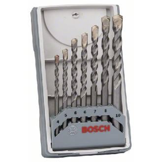 Betonbohrer CYL-3 Set, Silver Percussion, 7-teilig, 4, 5, 6, 6, 7, 8, 10 mm-Beschreibung lesen