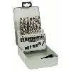 Metallbohrer-Set HSS-G, DIN 338, 135°, 19-teilig, 1 - 10 mm, Metallkassette