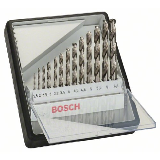 Metallbohrer-Set Robust Line HSS-G, DIN 135, 135°, 13-teilig, 1,5 - 6,5 mm-Beschreibung lesen