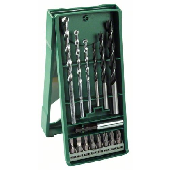 Mini-X-Line Mixed-Set, 15-teilig, 3 Stein-, 3 Holzbohrer, 8 Schrauberbits-Beschreibung lesen