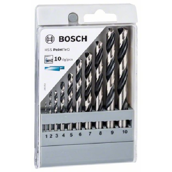 Metallspiralbohrer HSS-Set PointTeQ, DIN 338, 10-teilig-Beschreibung lesen