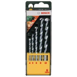 Steinbohrer-Set, 5-teilig, Durchmesser: 4 - 10 mm, HM-Steinbohrer-Beschreibung lesen