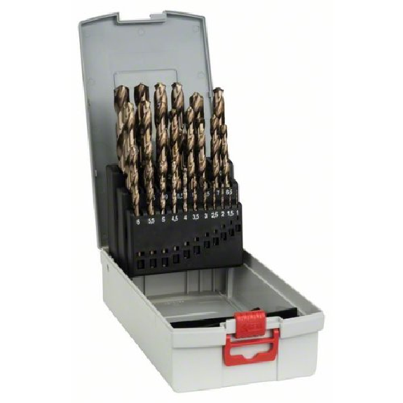 Metallbohrer-Set HSS-Co (Cobalt-Legierung), ProBox, 25-teilig, DIN 338, 1-13 mm-Beschreibung lesen