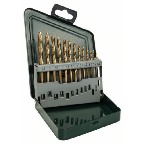 Metallbohrer-Set HSS-TiN, 13-teilig, 1,5 - 6,5 mm, Metallkassette-Beschreibung lesen