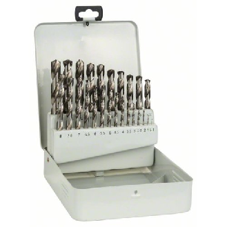 Metallbohrer-Set HSS-G, DIN 338, 135°, 25-teilig, 1 - 13 mm, Metallkassette-Beschreibung lesen