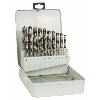 Metallbohrer-Set HSS-G, DIN 338, 135°, 25-teilig, 1 - 13 mm, Metallkassette