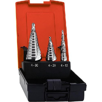 Universal-Stufenbohrer Bit Satz HSS 4-12/4-20/6-30-Beschreibung lesen