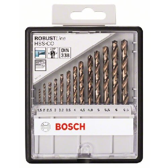 Metallbohrer-Set Robust Line HSS-Co, DIN 135, 135°, 13-teilig, 1,5 - 6,5-Beschreibung lesen