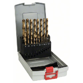 Metallbohrer-Set HSS-TiN (Titan-Beschichtung), ProBox, 19-teilig, 1-10 mm-Beschreibung lesen