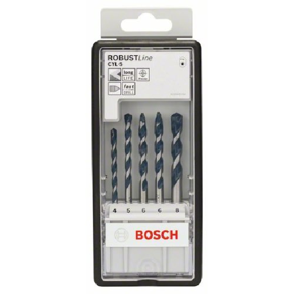 Betonbohrer-Robust-Line-Set CYL-5, Blue Granite, 5-teilig, 4 - 8 mm-Beschreibung lesen