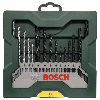 Mini-X-Line Mixed-Set, 15-teilig, 5 Stein-, 5 Metall-, 5 Holzbohrer