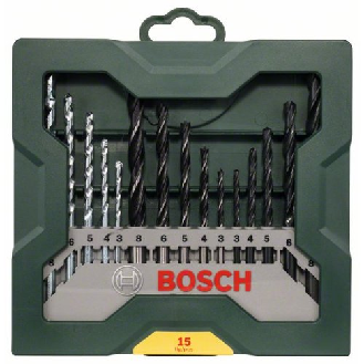 Mini-X-Line Mixed-Set, 15-teilig, 5 Stein-, 5 Metall-, 5 Holzbohrer-Beschreibung lesen