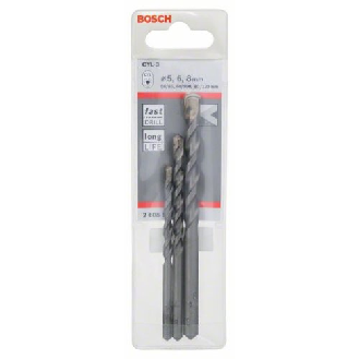 Betonbohrer-Set CYL-3, Silver Percussion, 3-teilig, 5 - 8 mm-Beschreibung lesen