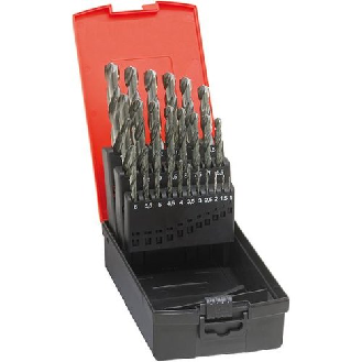 Spiralbohrer-Satz  DIN 338 N HSS 1,0 - 5,9 mm geschliffen-Beschreibung lesen