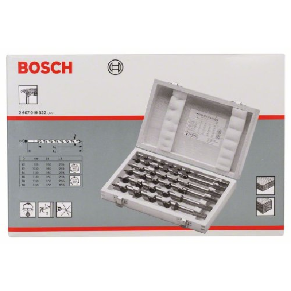 Schlangenbohrer-Set, 6-teilig, 10 - 20 mm, 360 mm, 450 mm-Beschreibung lesen
