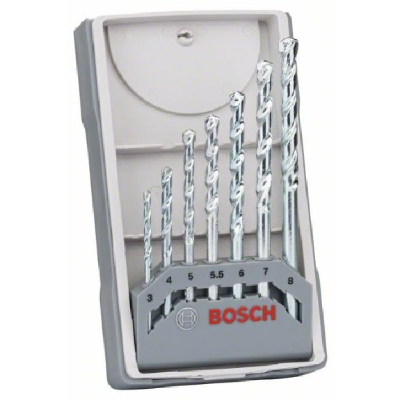 Steinbohrer-Set CYL-1, 7-teilig, 3, 4, 5, 5,5, 6, 7, 8 mm-Beschreibung lesen
