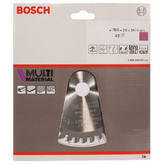 Kreissägeblatt Multi Material, 150 x 20/16 x 2 mm, 42-Beschreibung lesen