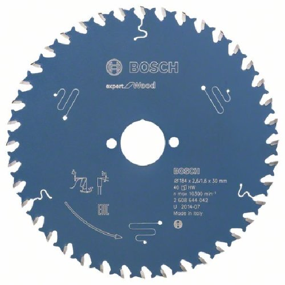 Lame de scie circulaire Expert pour le bois, 184 x 30 x 2,6 mm, 40-Lire la description