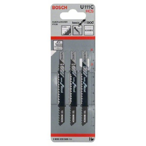 Stichsägeblatt U 111 C Basic for Wood, 3er-Pack-Beschreibung lesen