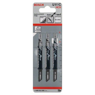 Stichsägeblatt U 111 C Basic for Wood, 3er-Pack-Beschreibung lesen