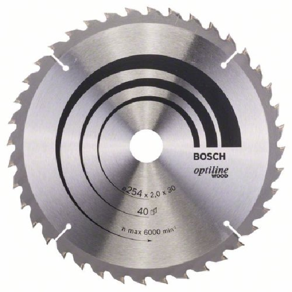 Kreissägeblatt Optiline Wood für Kapp- und Gehrungss., 254 x 30 x 2 mm, 40, WZ/P Kreissägeblatt Optiline Wood für Kapp- und Gehrungss., 254 x 30 x 2 mm, 40, WZ/P-Beschreibung lesen