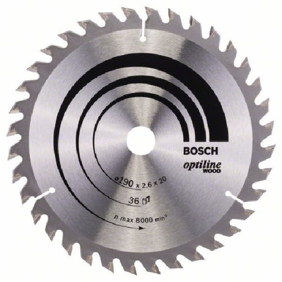 Kreissägeblatt Optiline Wood für Handkreissägen, 190 x 20/16 x 2,6 mm, 36 Kreissägeblatt Optiline Wood für Handkreissägen, 190 x 20/16 x 2,6 mm, 36-Beschreibung lesen