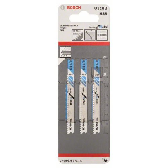 Stichsägeblatt U 118 B Basic for Metal, 3er-Pack-Beschreibung lesen