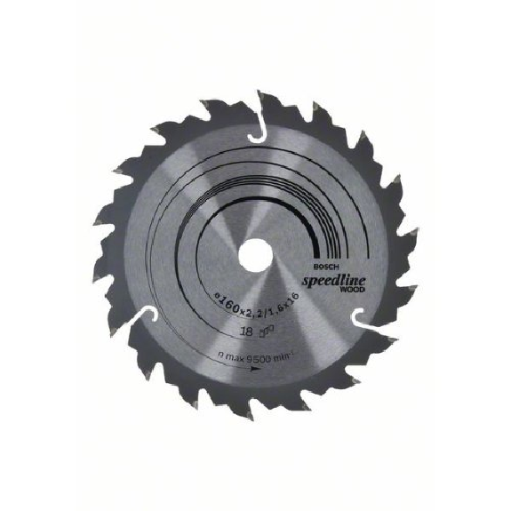 Kreissägeblatt Speedline Wood, 160 x 16 x 2,2 mm, 18-Beschreibung lesen