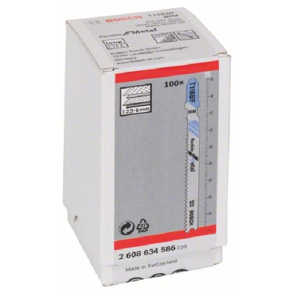 Stichsägeblatt T 118 BF Flexible for Metal, 100er-Pack-Beschreibung lesen