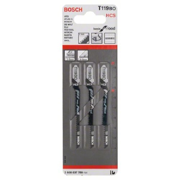 Stichsägeblatt T 119 BO Basic for Wood, 3er-Pack Stichsägeblatt T 119 BO Basic for Wood, 3er-Pack-Beschreibung lesen