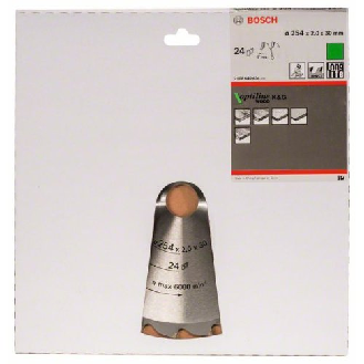Kreissägeblatt Optiline Wood für Kapp- und Gehrungssägen, 254 x 30 x 2,0 mm, 24-Beschreibung lesen