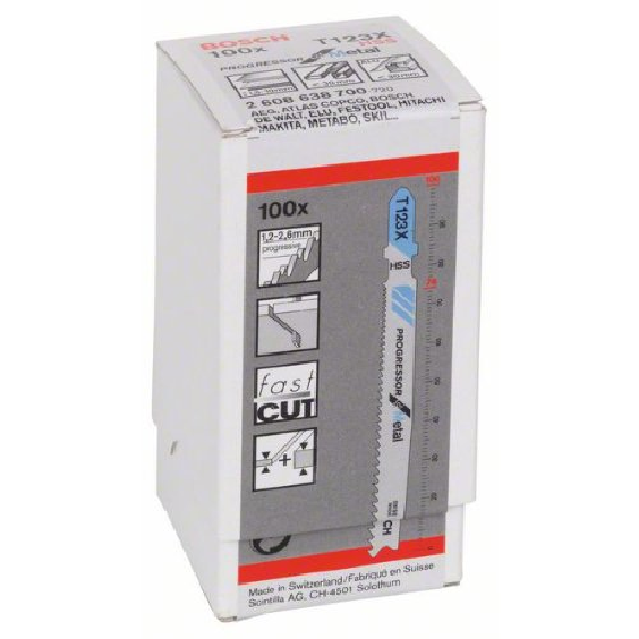 Stichsägeblatt T 123 XF Progressor for Metal, 100er-Pack-Beschreibung lesen